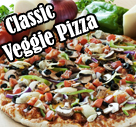 A veggie-lover’s favorite—the classic veggie pizza topped with five different vegetables!