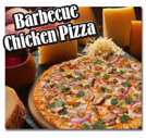 A delicious barbecue chicken pizza layed on oh-so-tasty BBQ sauce