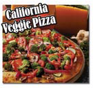 The California veggie is our California twist of the veggie pizza