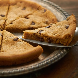 The perfect desert after your pizza is the scrumptious chocolate chip pizza cookie!