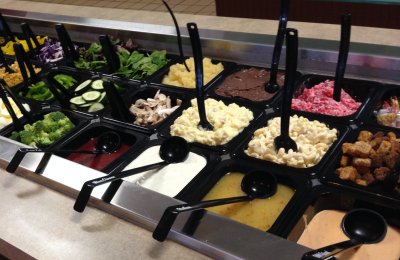Dozens of fresh ingredients available at our help-your-self salad bar!