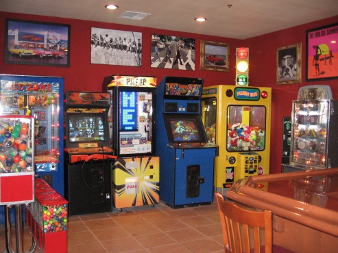 Games inside the Yuba City restaurant